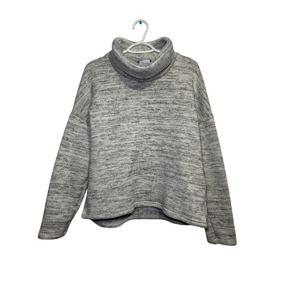 Columbia gray striped turtleneck sweater womens XL gorpcore cozy outdoor hiking - Picture 1 of 7